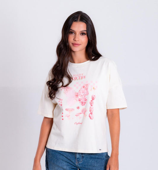 Camiseta Dama Oxford 641554 Ivory