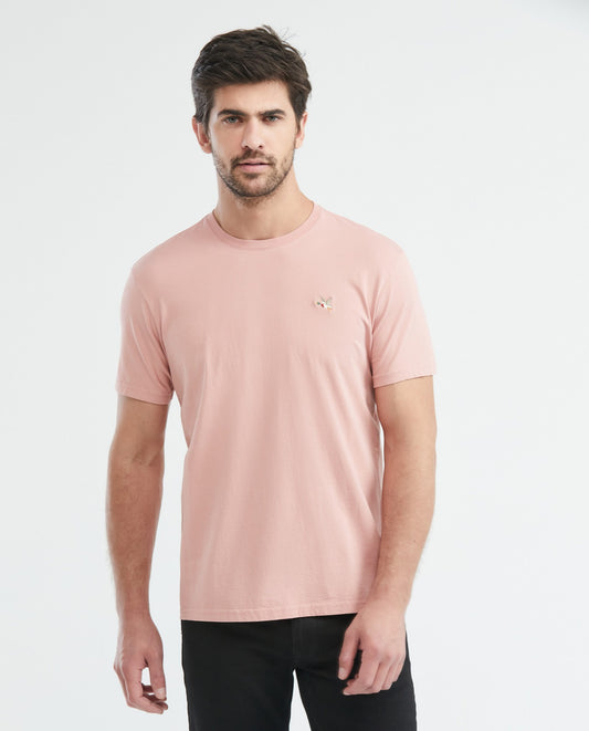 Camiseta Cuello Redondo Chevignon 649E001 Slim Fit Rosa Medio