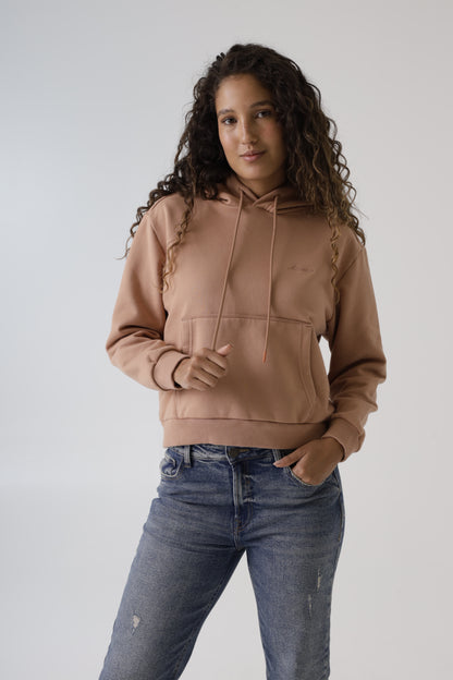 Buzo Capota Dama Americanino 680F001 Cafe Amarillento Medio