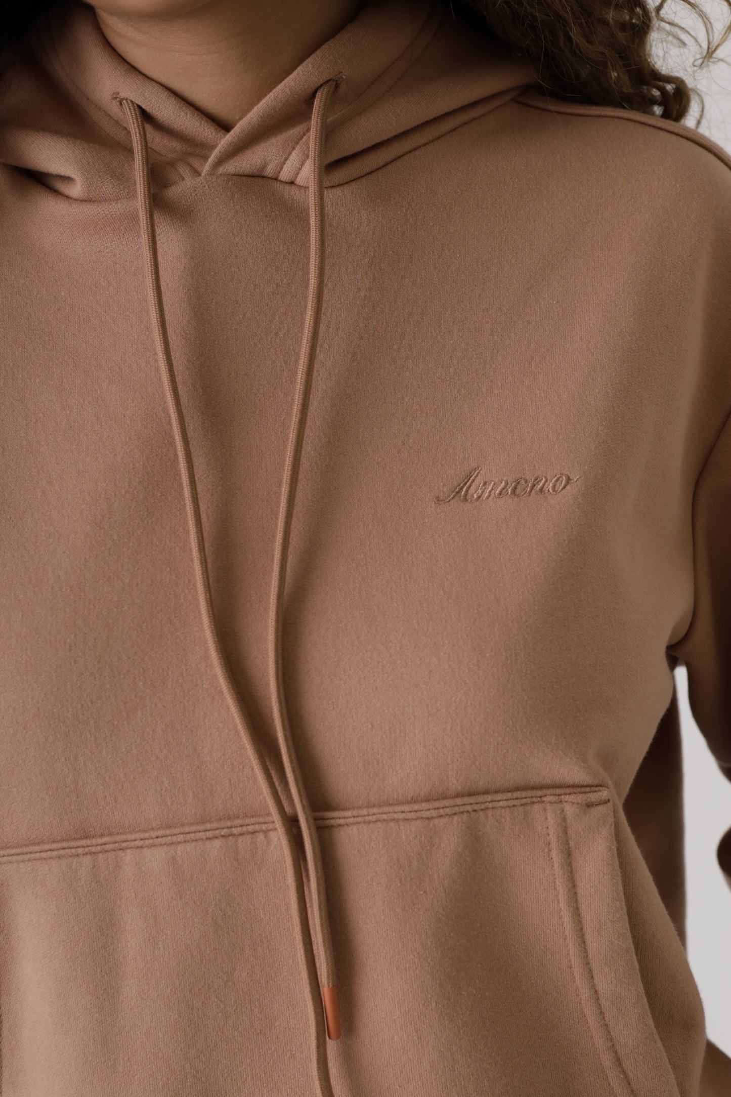 Buzo Capota Dama Americanino 680F001 Cafe Amarillento Medio