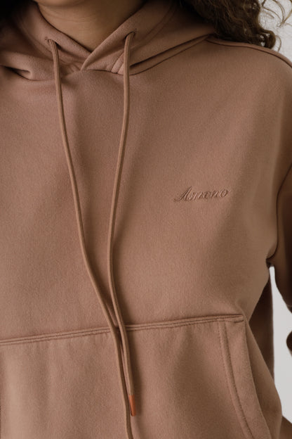 Buzo Capota Dama Americanino 680F001 Cafe Amarillento Medio