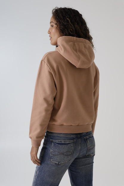 Buzo Capota Dama Americanino 680F001 Cafe Amarillento Medio