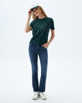 Jean Dama Americanino 330F604 Dallas Jegging Bota Recta Azul Medio