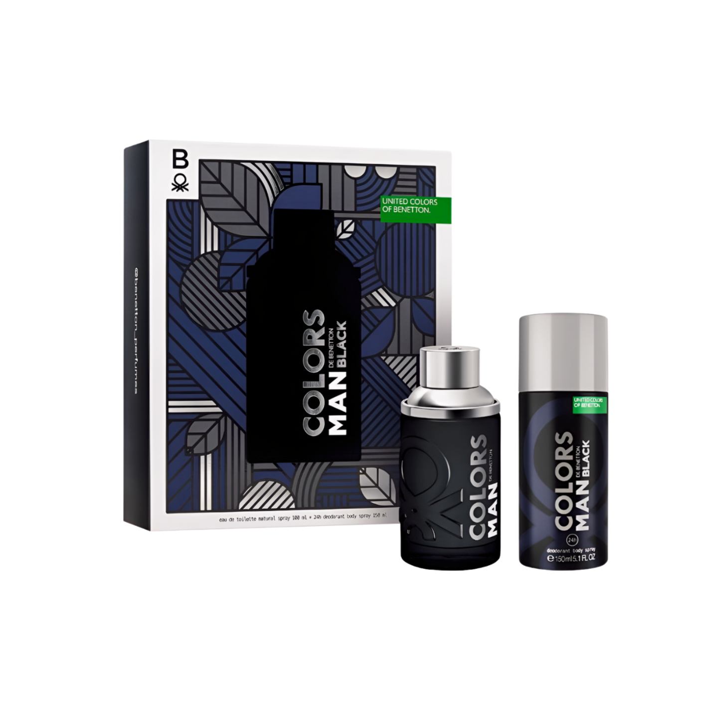 Perfume Benetton Colors Man Black Set (EDT100ml+Deodorant150ml)