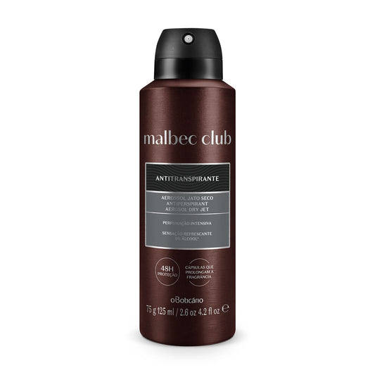 Oboticario Malbec Desodorante Antitranspirante Aerosol Club 75G