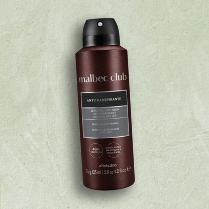 Oboticario Malbec Desodorante Antitranspirante Aerosol Club 75G