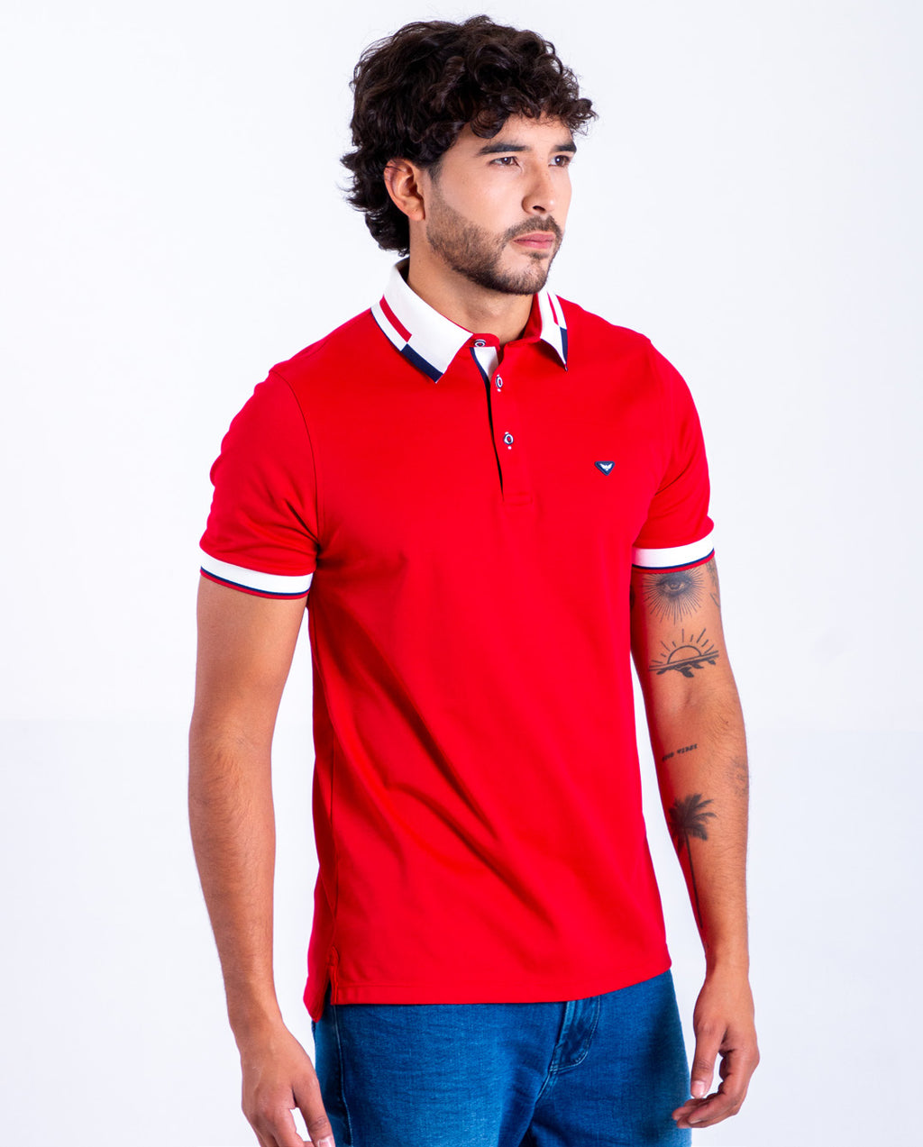 Camiseta Polo Oxford 022591 Rojo