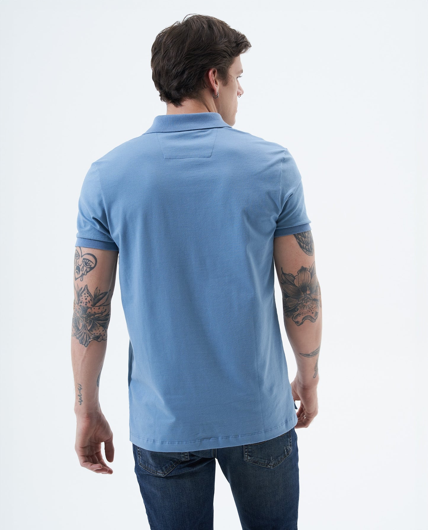 Camiseta Polo Americanino 800B703 Slim Fit Gris Azulado