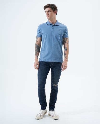 Camiseta Polo Americanino 800B703 Slim Fit Gris Azulado