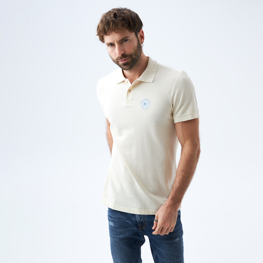 Camiseta Polo Americanino 802E006 Slim Fit Crudo