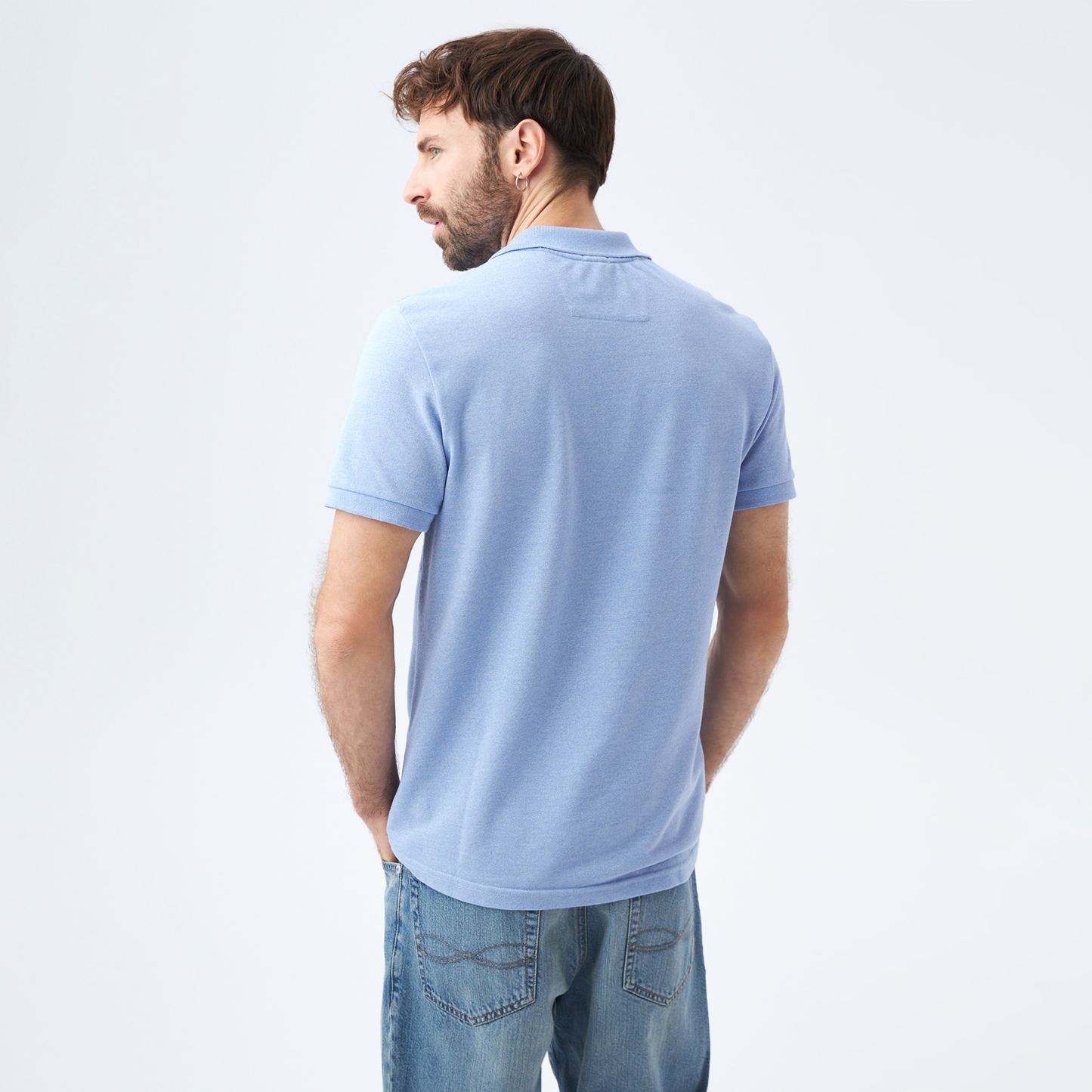 Camiseta Polo Americanino 802E006 Slim Fit Morado Claro