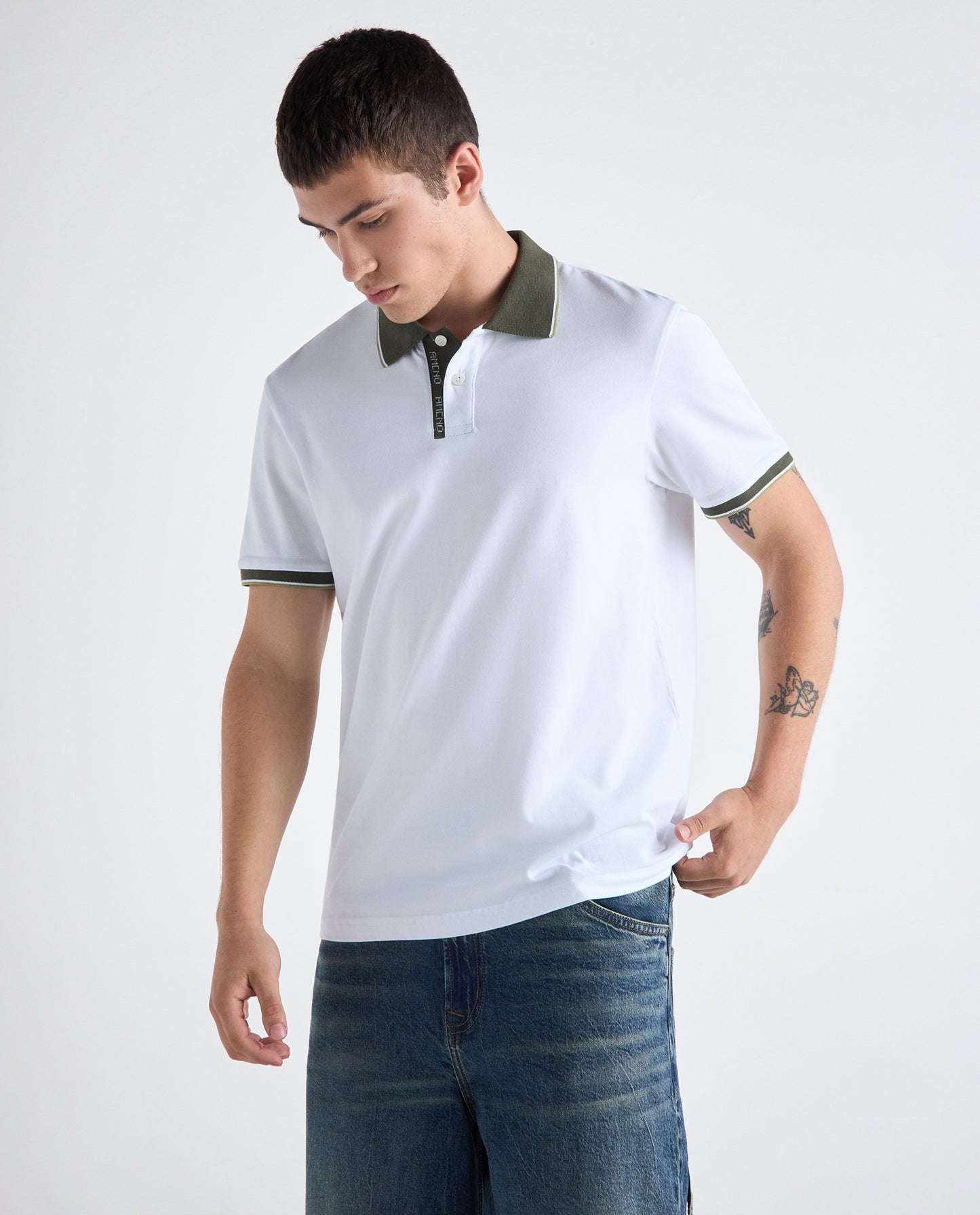 Camiseta Polo Americanino 802H003 Classic Fit Blanco 0 Claro