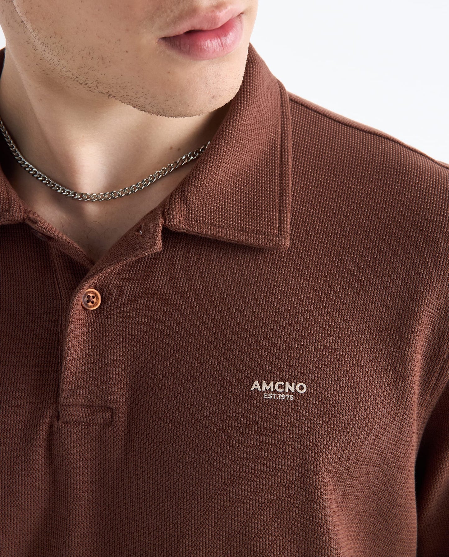 Camiseta Polo Americanino 802H004 Classic Fit Cafe Capuccino Oscuro