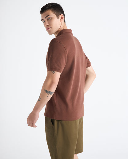 Camiseta Polo Americanino 802H004 Classic Fit Cafe Capuccino Oscuro