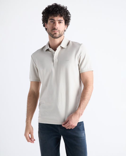 Camiseta Polo Americanino 802H007 Classic Fit Crudo Plata Claro