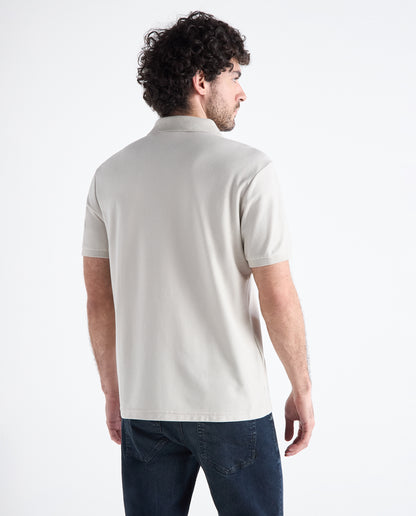 Camiseta Polo Americanino 802H007 Classic Fit Crudo Plata Claro