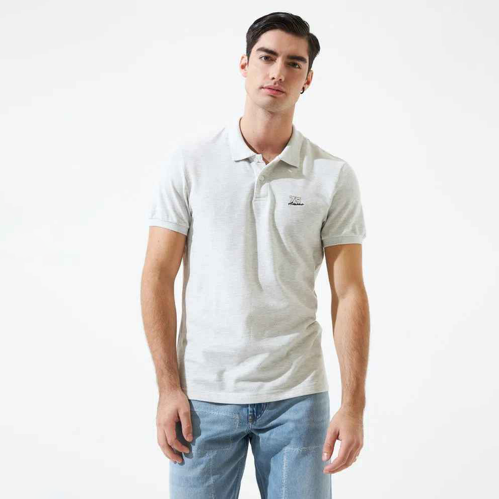 Camiseta Polo Americanino 809D014 Slim Fit Blanco Jaspe