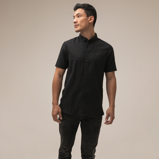 Camisa Manga Corta Americanino 810D000 Slim Fit Negro