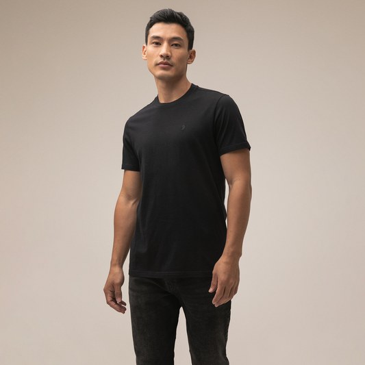 Camiseta Cuello Redondo Americanino 840D000 Basica Slim Fit Negro