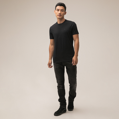 Camiseta Cuello Redondo Americanino 840D000 Basica Slim Fit Negro