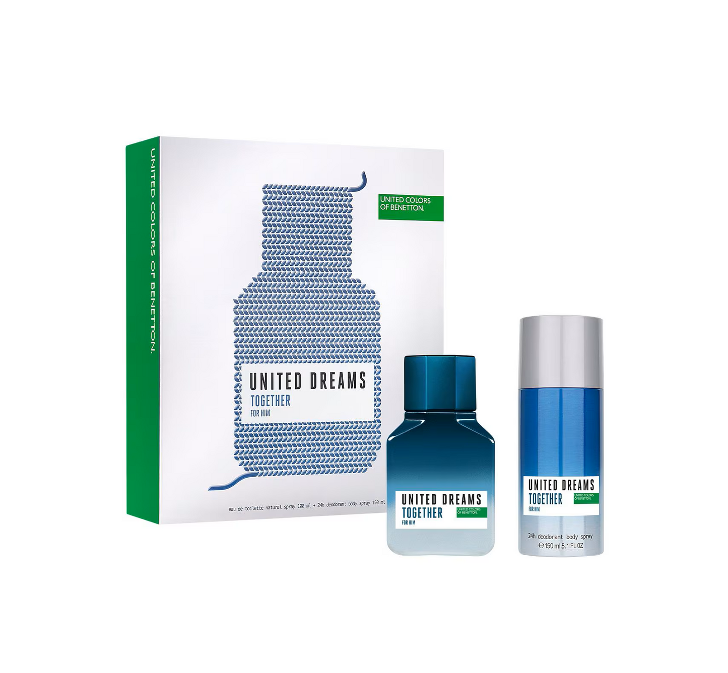 Perfume Benetton United Dreams Together For Him Set (EDT100ml+Deo150ml)
