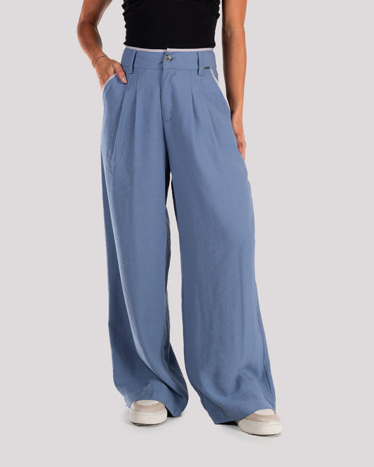 Pantalon Dama Oxford 861101 Azul Lila