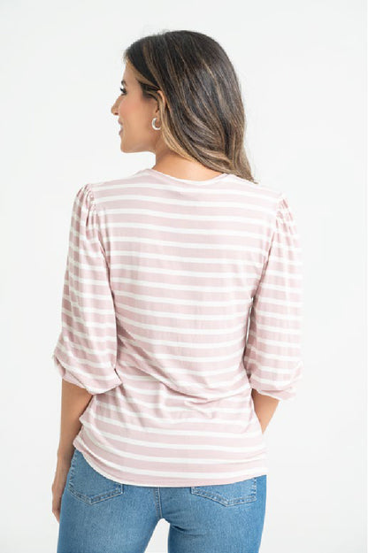 Blusa Dama Ragstyle Pf31122162 Palo De Rosa Rayas