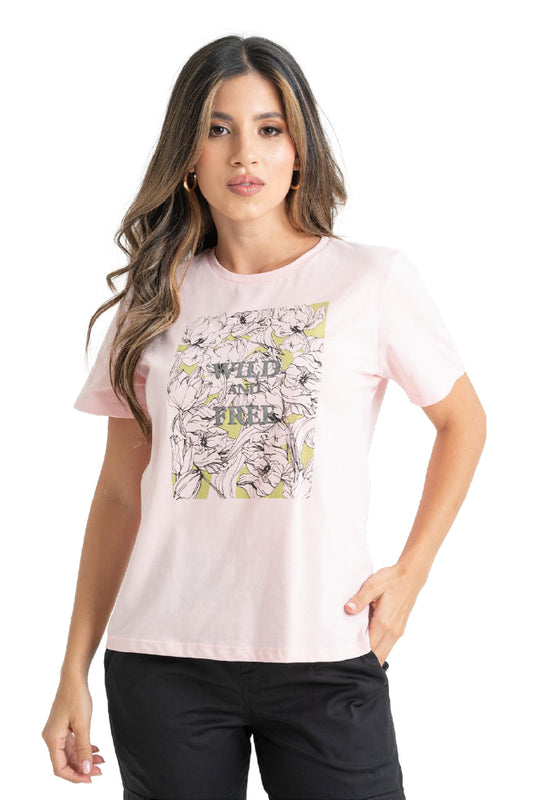 Camiseta Dama Ragstyle Pf31122154 Rosado