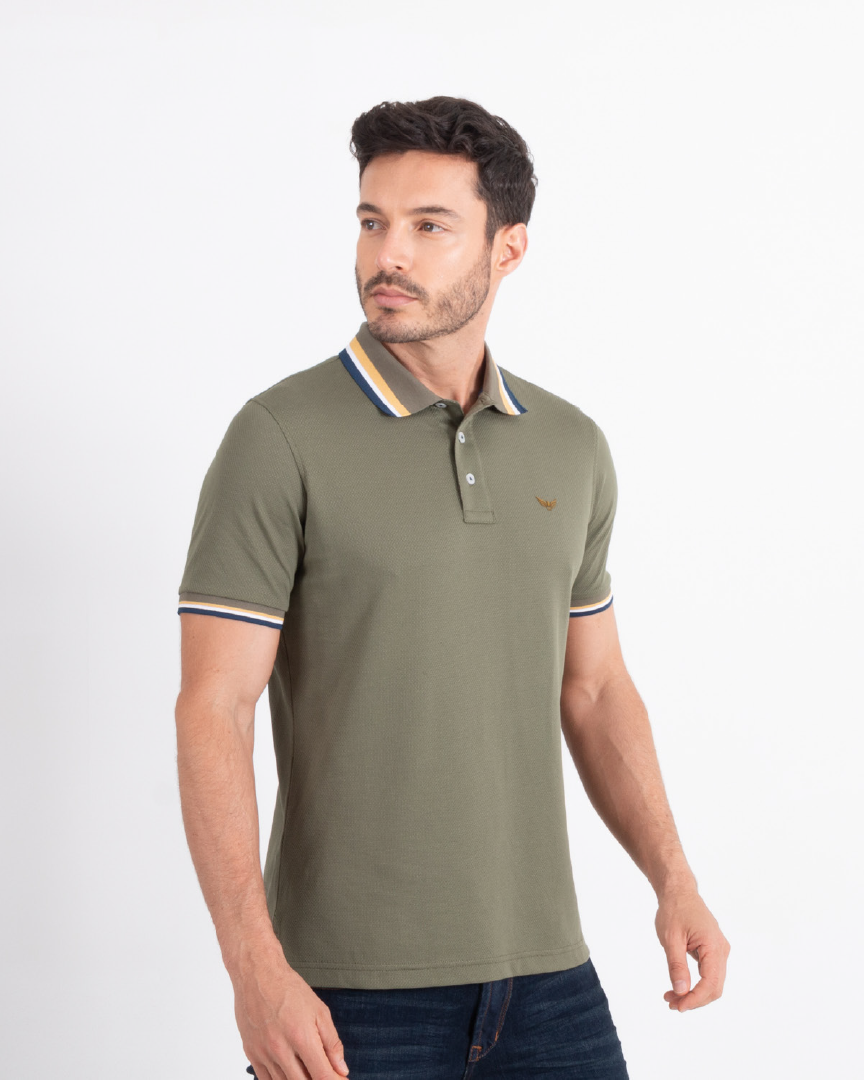 Camiseta Polo Oxford 021890 Verde Militar