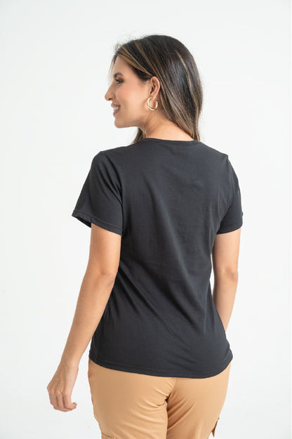 Camiseta Dama Ragstyle Pf31122149 Negro