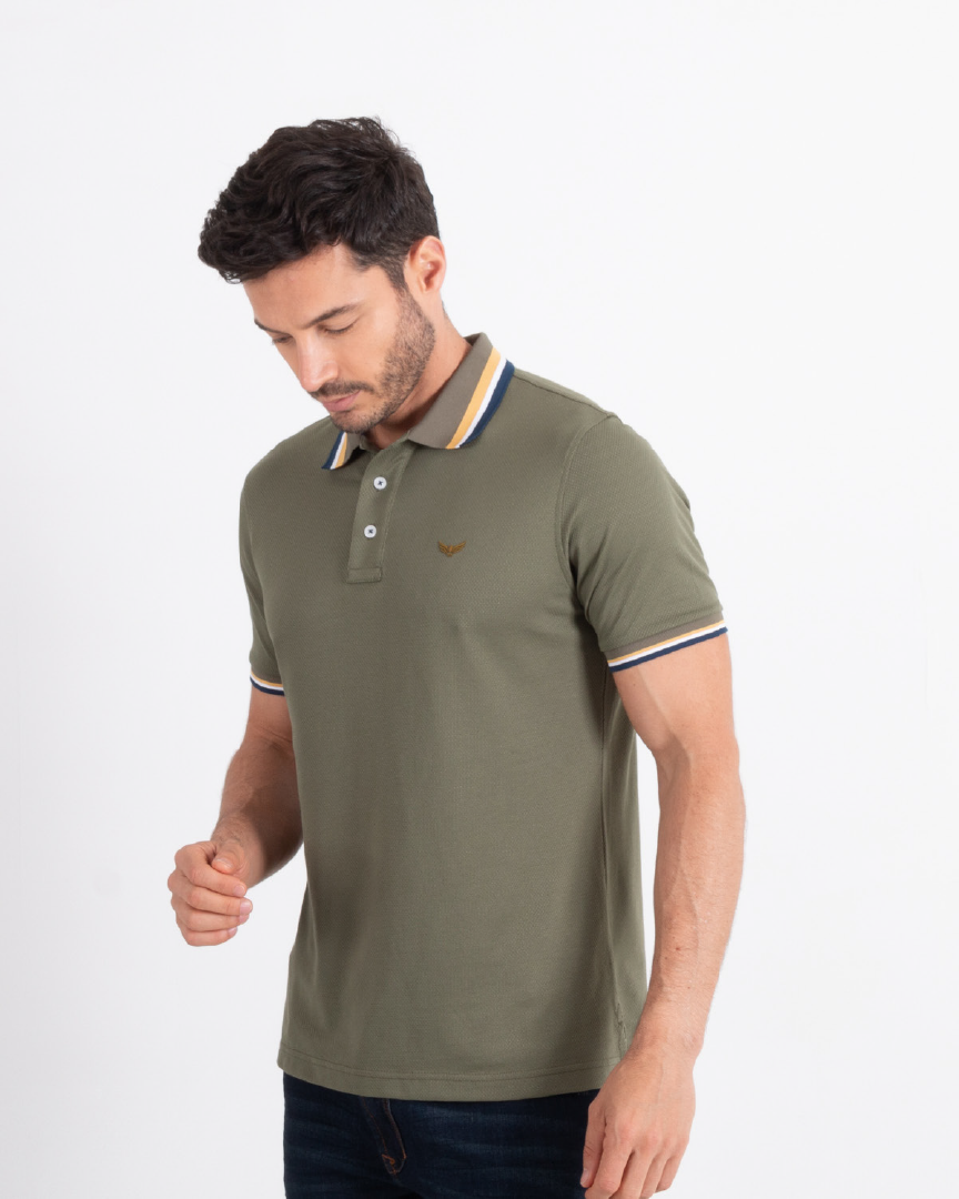 Camiseta Polo Oxford 021890 Verde Militar