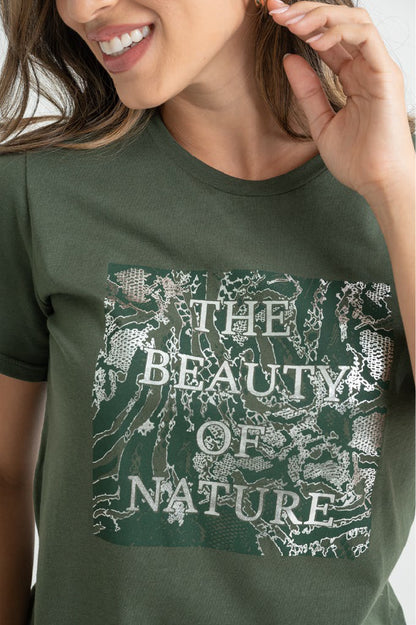 Camiseta Dama Ragstyle Pf31122149 Verde Militar