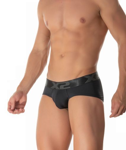 Brief X2 Underwear Monumental Negro Microfibra