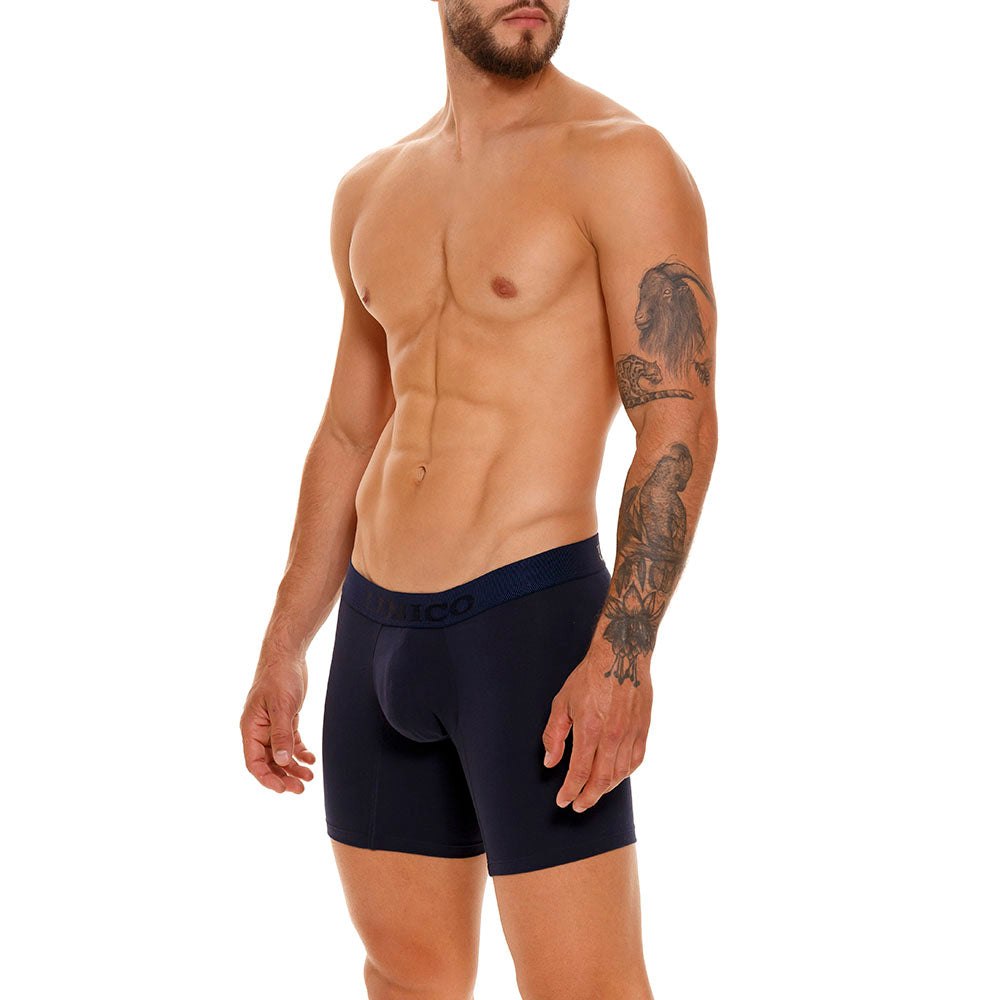Boxer Unico Clasico Ebano A23 Medio Algodon Azul Oscuro