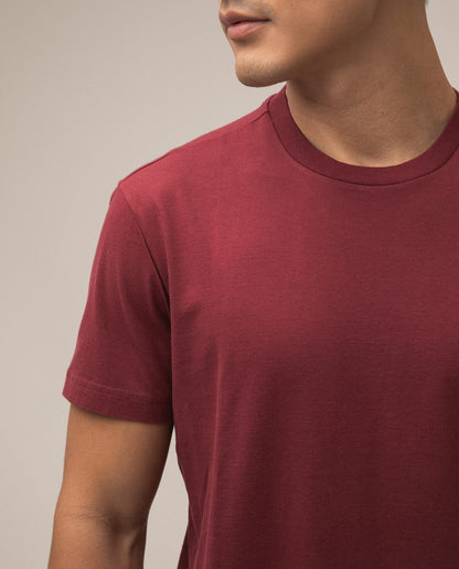 Camiseta Cuello Redondo Americanino 840D001 Basica Slim Fit Vino