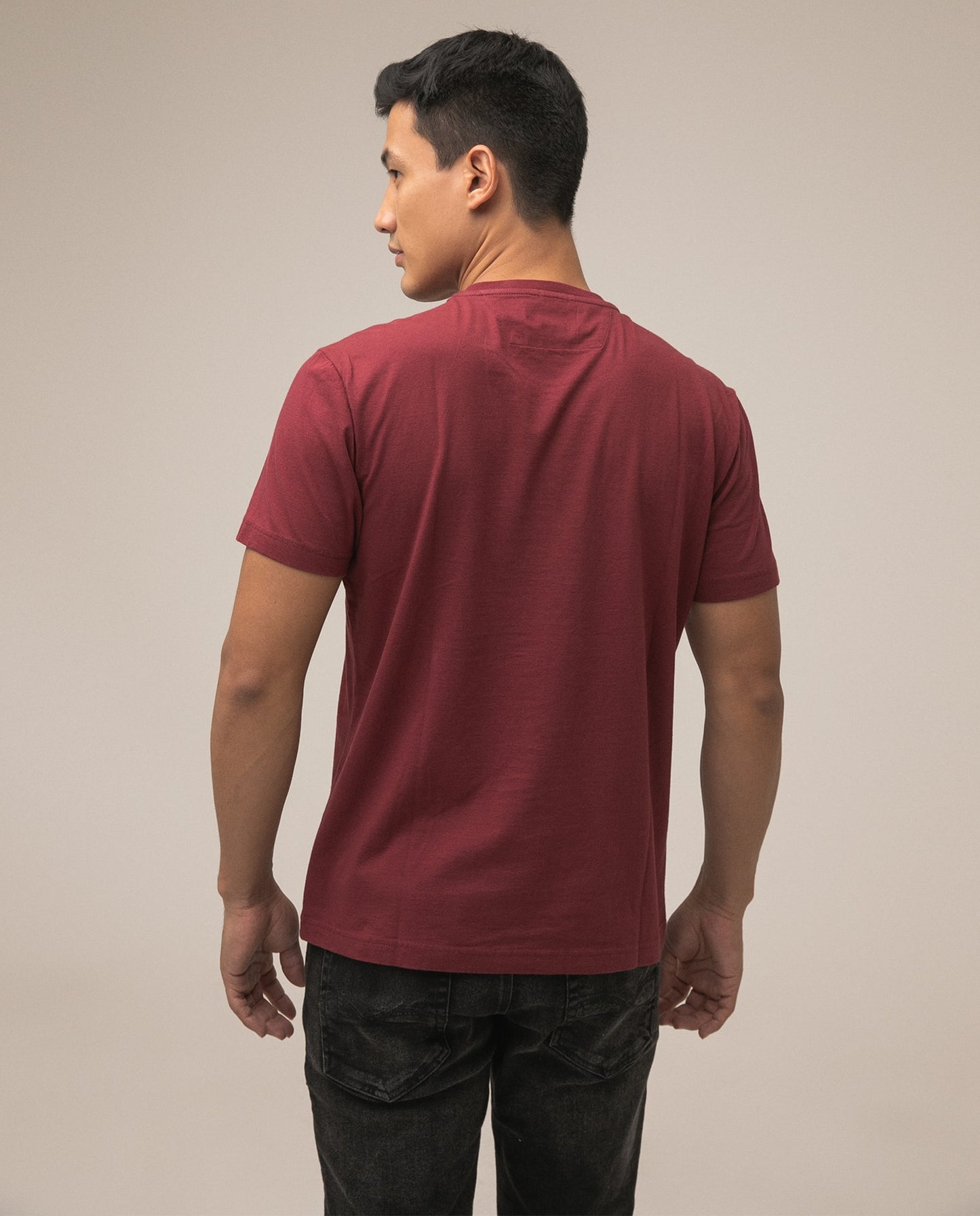 Camiseta Cuello Redondo Americanino 840D001 Basica Slim Fit Vino