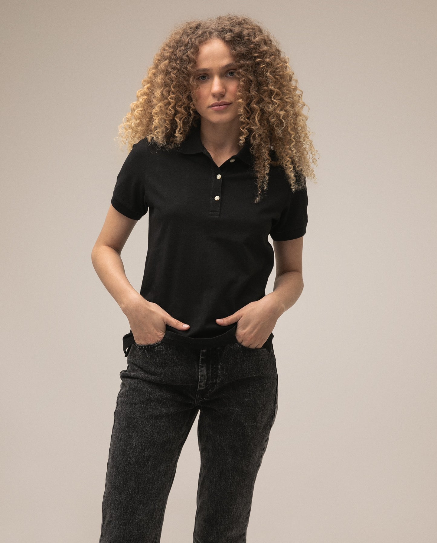 Camiseta Dama Americanino 600D007 Basica Polo Negro