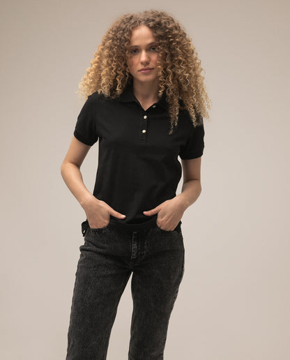 Camiseta Dama Americanino 600D007 Basica Polo Negro