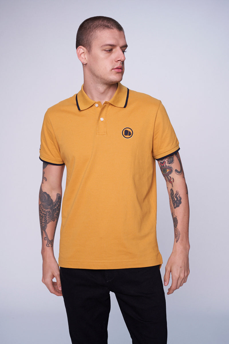 Camiseta Polo Americanino 800B803 Slim Fit Amarillo Quemado