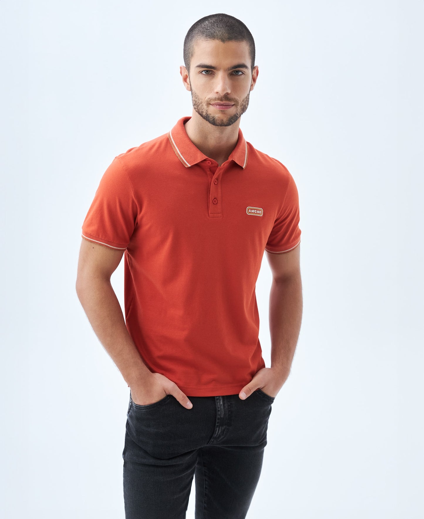 Camiseta Polo Americanino 809E000 Slim Fit Naranja