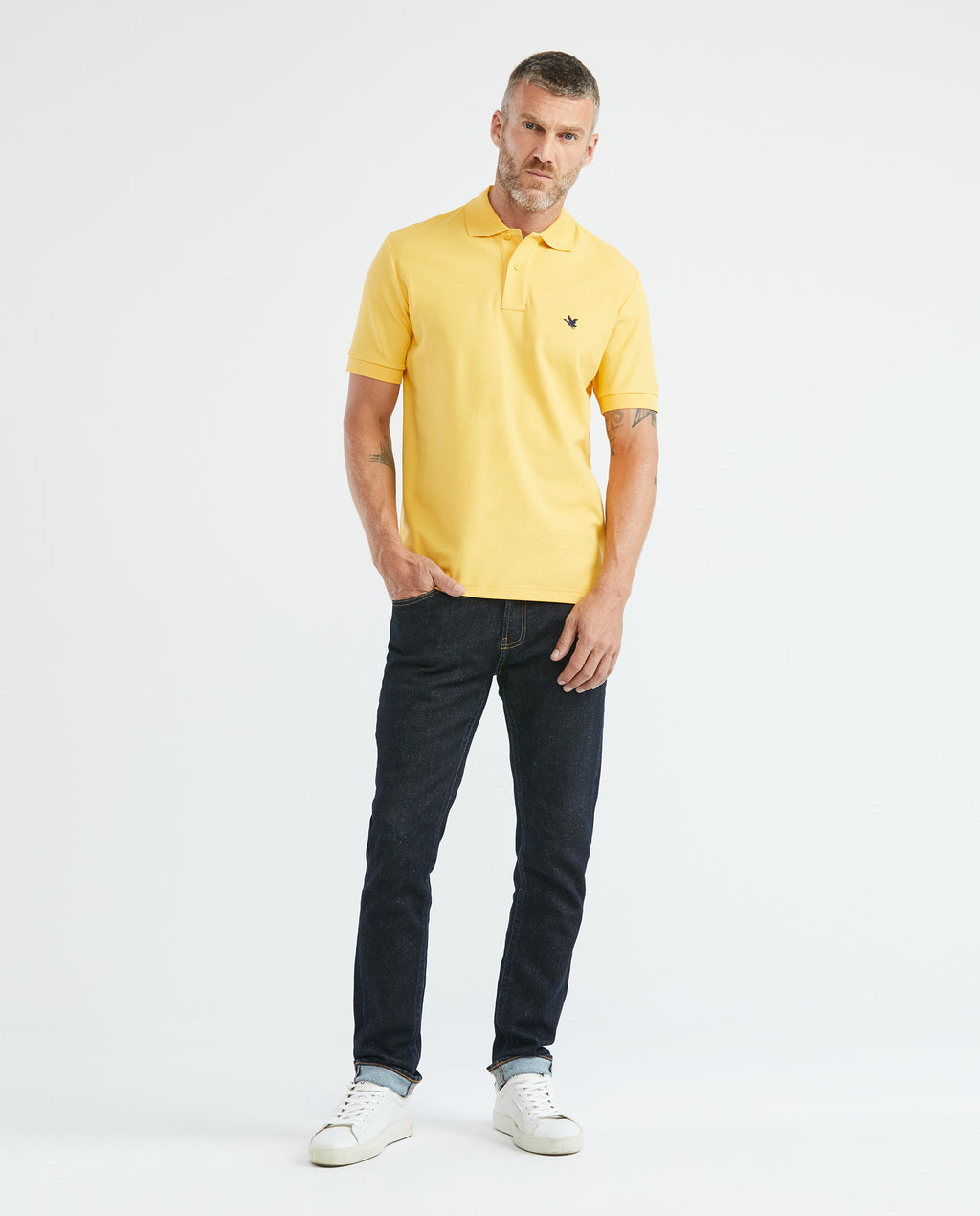Camiseta Polo Chevignon 609E000 Classic Fit Amarillo Oscuro