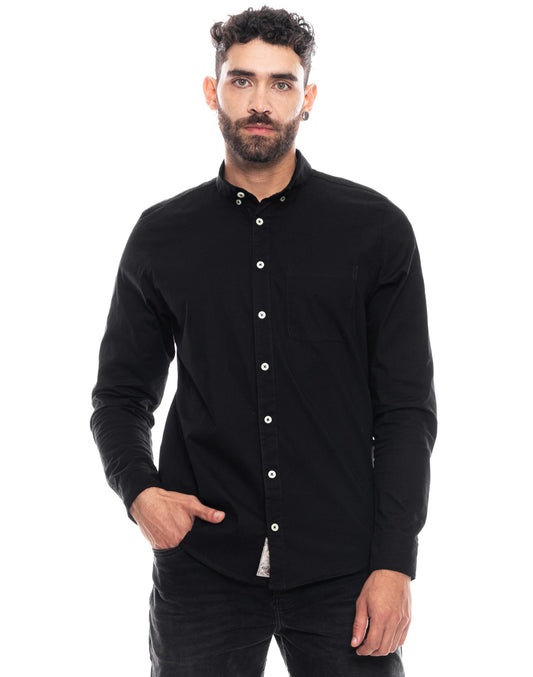 Camisa Manga Larga Color Blue 2I2601 Negro