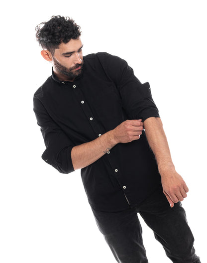 Camisa Manga Larga Color Blue 2I2601 Negro