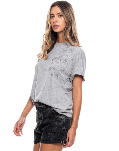 Camiseta Dama Color Blue 324316 Gris Jaspe