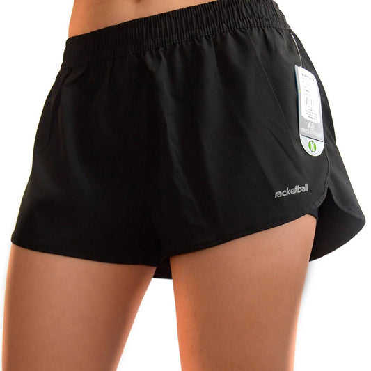 Racketball Pantaloneta Running Con Fit Interior Mujer 42347 Negro