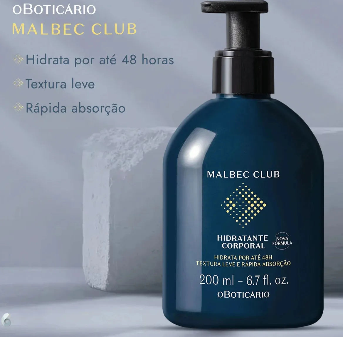Oboticario Malbec Club Locion Hidratante Corporal 200 ml