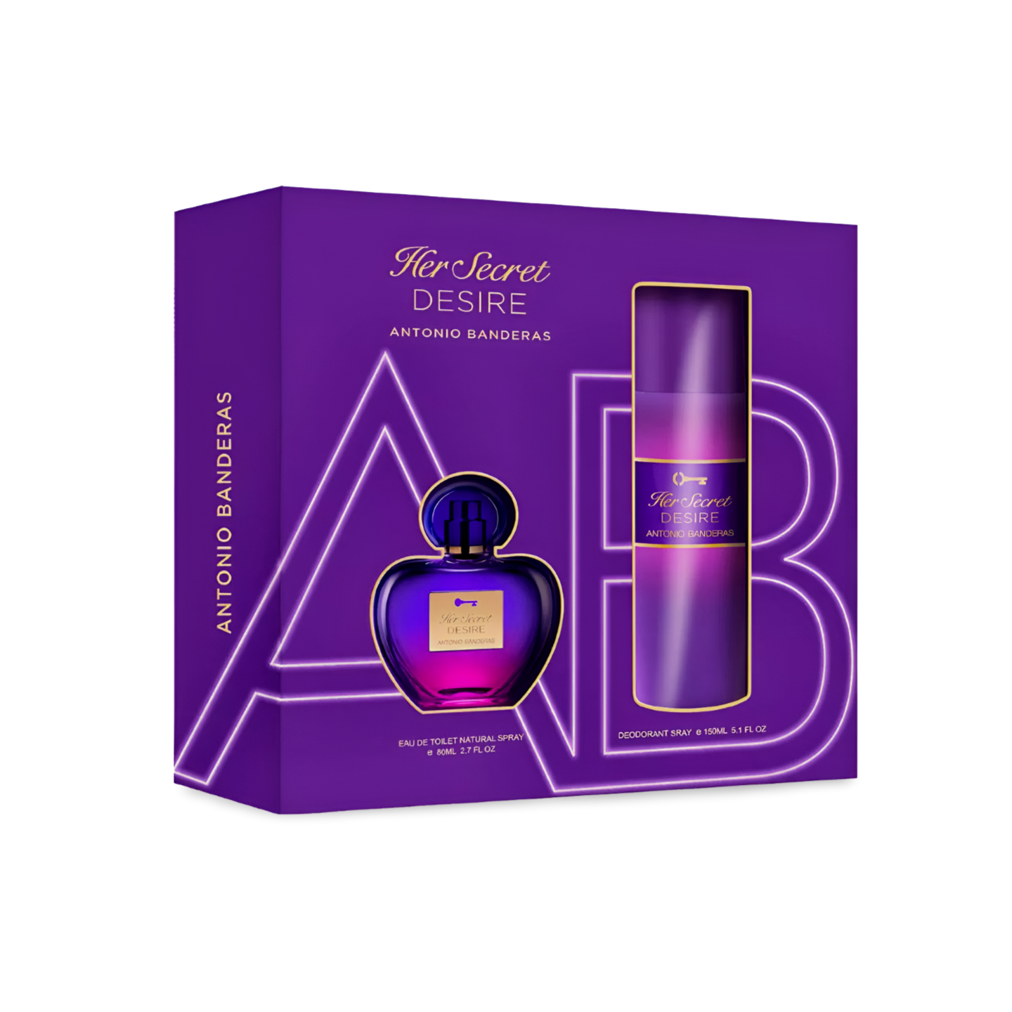 Perfume Antonio Banderas Her Secret Desire Set (EDT80ml+Deospray150ml)