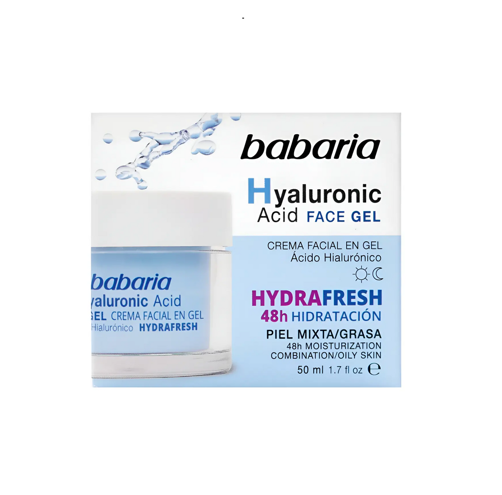 Babaria Crema Facial En Gel Acido Hialuronico Hydrafresh 48H Hidratacion 50 ml