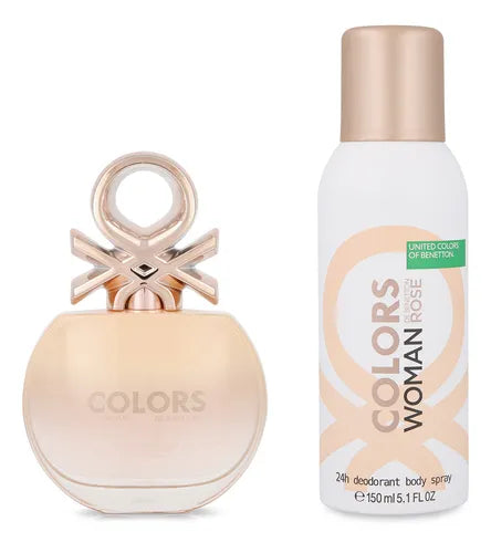 Perfume Benetton Colors Woman Rose Set (EDT80ml+Deo150ml)