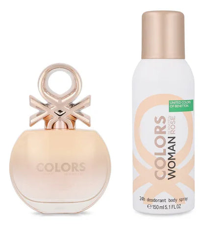 Perfume Benetton Colors Woman Rose Set (EDT80ml+Deo150ml)